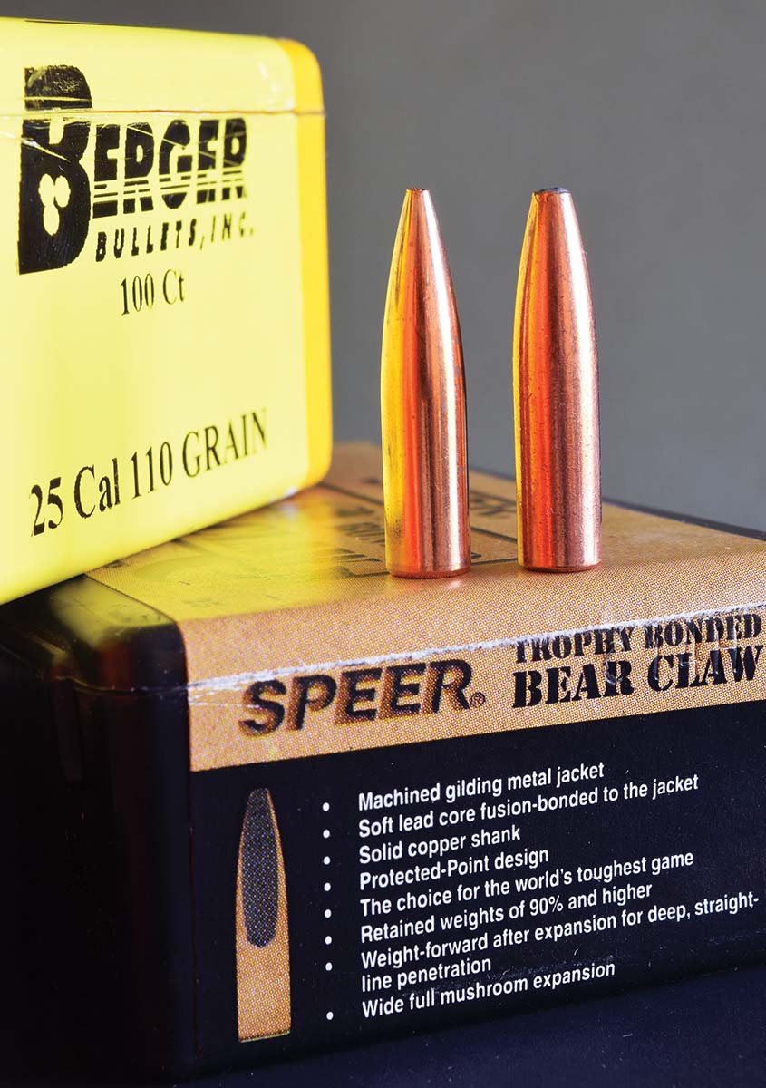 While 100-grain .243 bullets have taken many deer, .25s hurl heavier (superior) hunting bullets.